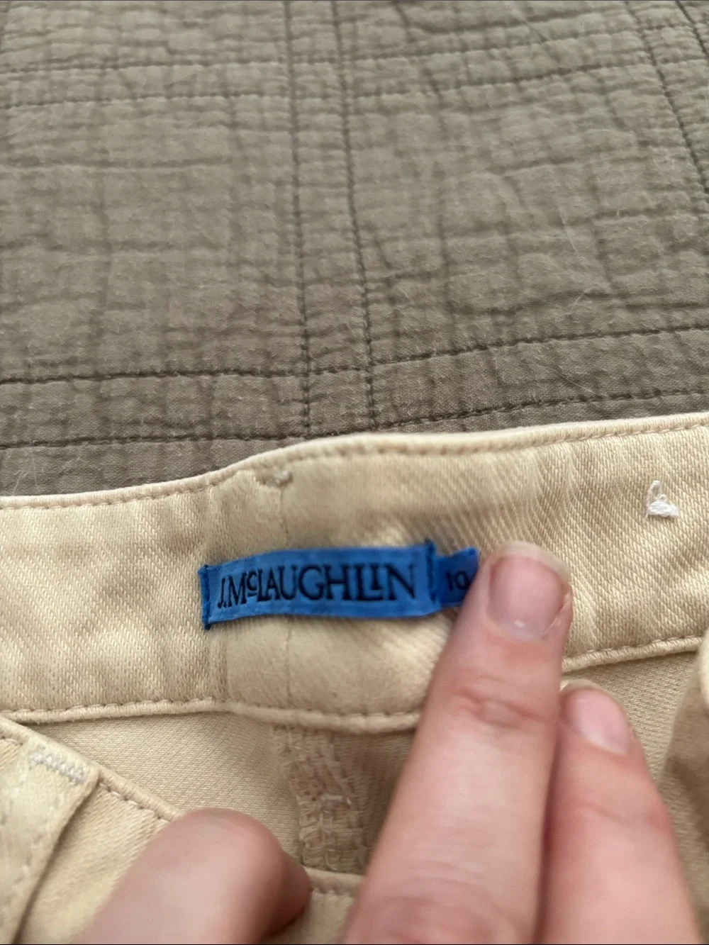 J. McLaughlin Beige Casual Pants with Blue Brand Tag - Picture 2 of 4